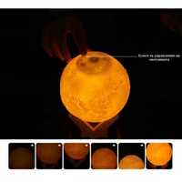 2в1 3D Лампа и Ултразуков Арома Дифузер Луна с променящи се цветове