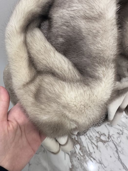 Шуба стриженная норка капюшон норка