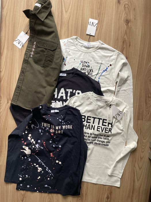 ZARA/Нови блузи/риза за момчета сета е 5бр ръст 140 общо за 35лв