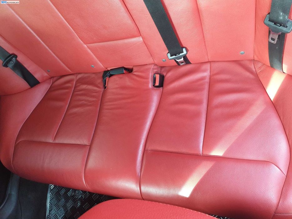 Interior Piele Rosie Scaun Scaune Stanga Dreapta Fata FARA Incalzire si Bancheta cu Spatar Fara Rabatare BMW Seria 3 F30 Berlina Sedan 2011 - 2019 [K1157]