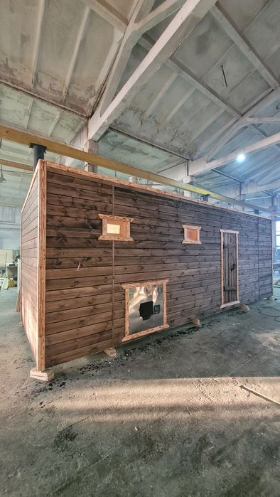 Баня мобильная большая, баня под бизнес,  баня вагон, готовая баня