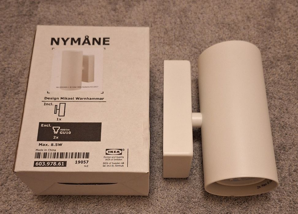 2 бр. стенна лампа за четене IKEA NYMANE