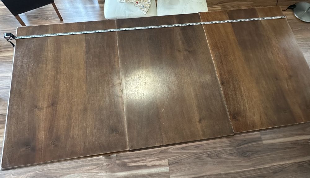 Masa de sufragerie de stejar (LxlxH): 130x90x80 si extins 190x90x80