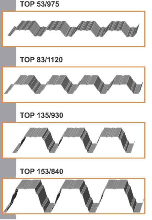 Tabla cutată T35, T45,T55,T60 pentru HALE METALICE