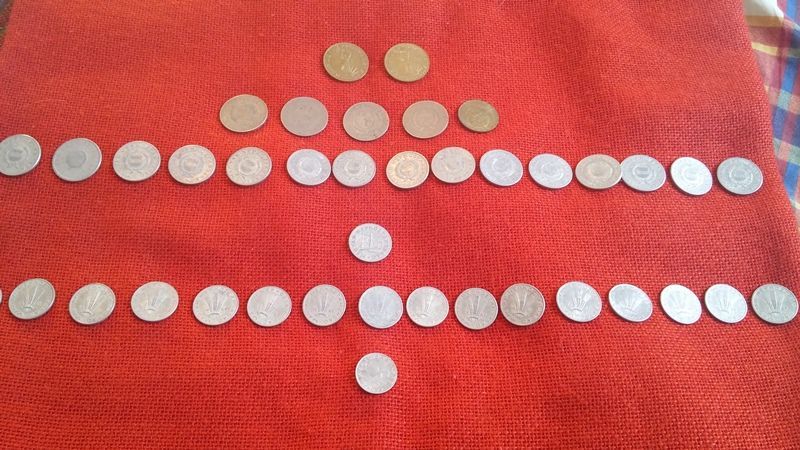 Унгарски монети, 40 броя, емисии от 1949г. до 1989г., много запазени