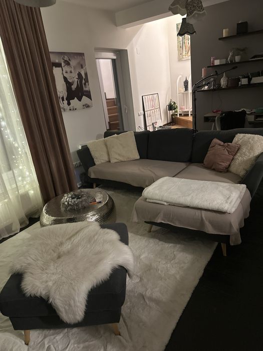 Canapea colțar antracit – stare excelentă, ca nouă – 700 lei