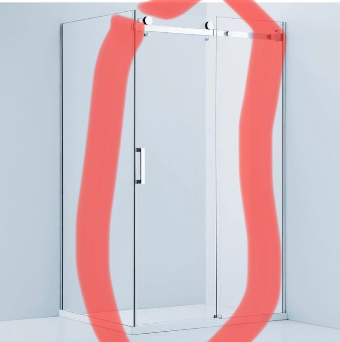 Ușă-Sticlă culisantă, rezervă cabină duș 2 x 0,87m