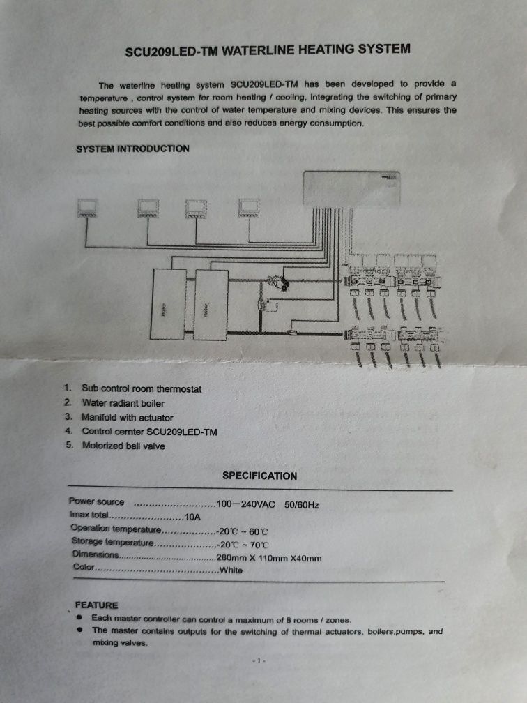 Controler 8 zone incalzire pardoseala