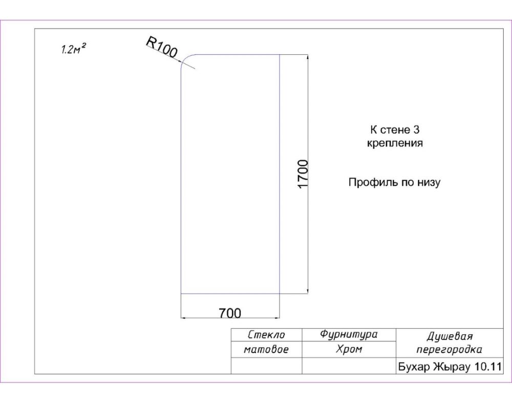 Перегородка для ванной