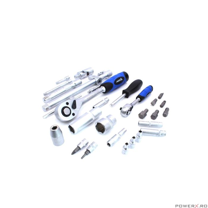 Trusa chei 94 piese, tubulare profesionale, Asta