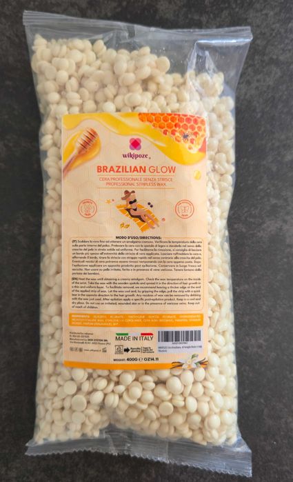 Ceară epilatoare 400g, cu miere și vanilie, pentru piele sensibilă