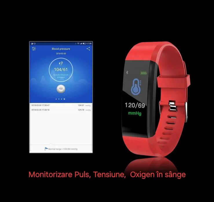 Ceas Smart Puls/Tensiune/Calorii/Distanțe. Apeluri/Mesaje/Notificări.