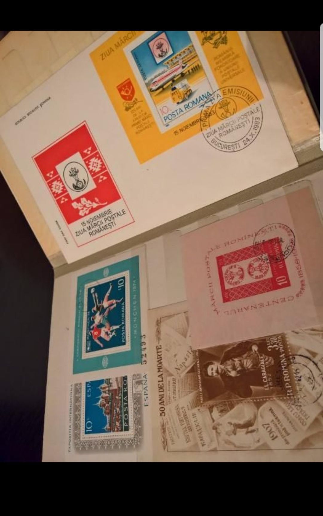 Clasor cu timbre romanesti, straine + colite