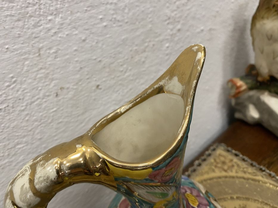 Винтидж белгийска порцеланова кана ръчна украса 1950-те