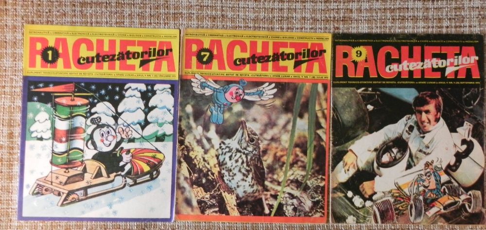 lot 9 Reviste racheta cutezatorilor diverse numere 1970 - 1973
