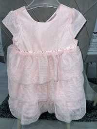 Бебешка розова рокля тип пепеляшка размер 74