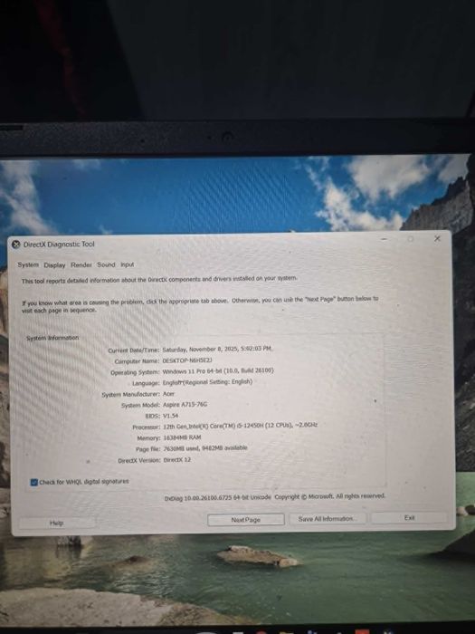 Laptop acer A715-76G