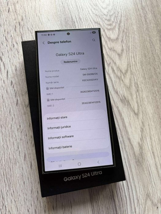 Vand Sau Schimb Samsung Galaxy S24 Ultra 5G Titanium Black 512Gb