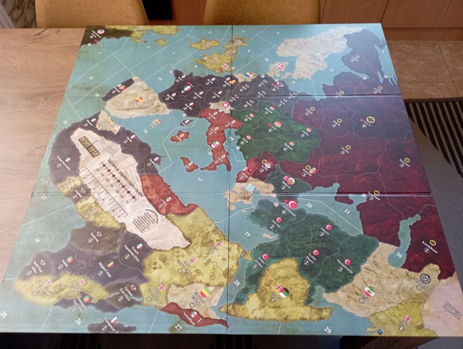 Vând Axis Allies 1914, impecabil, complet cu reguli traduse în română