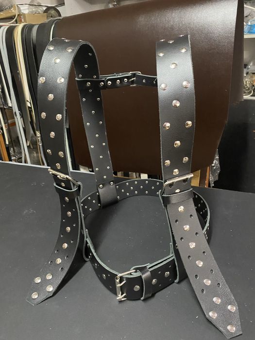 Кукерски колан Изработен от естествена телешка кожа