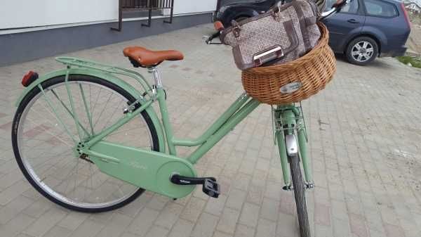 Bicicleta dama noua, Aluminiu,  vernil, 1 viteza, Made in Italy