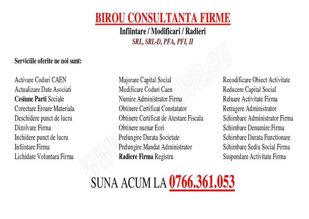 JURISTI & EXPERTI CONTABILI - Consultanta Infiintari Firme