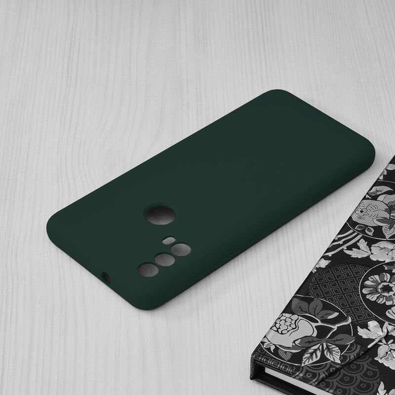 Husa din silicon moale pentru Motorola Moto E40 /Moto E30 - Dark Green