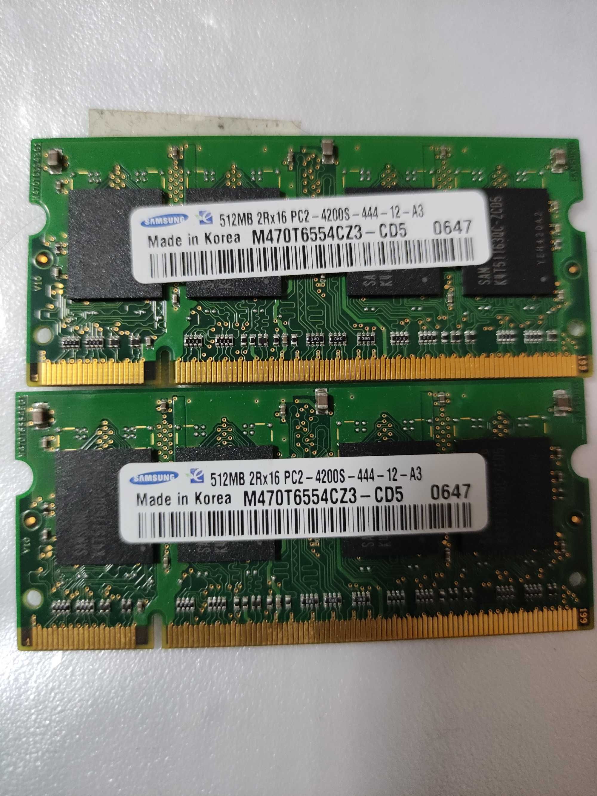 Memorii laptop SODIMM 512 2Rx16 PC2 4200S