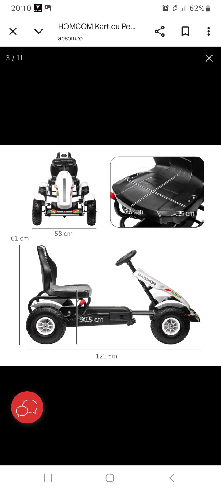 Cart cu petale copii