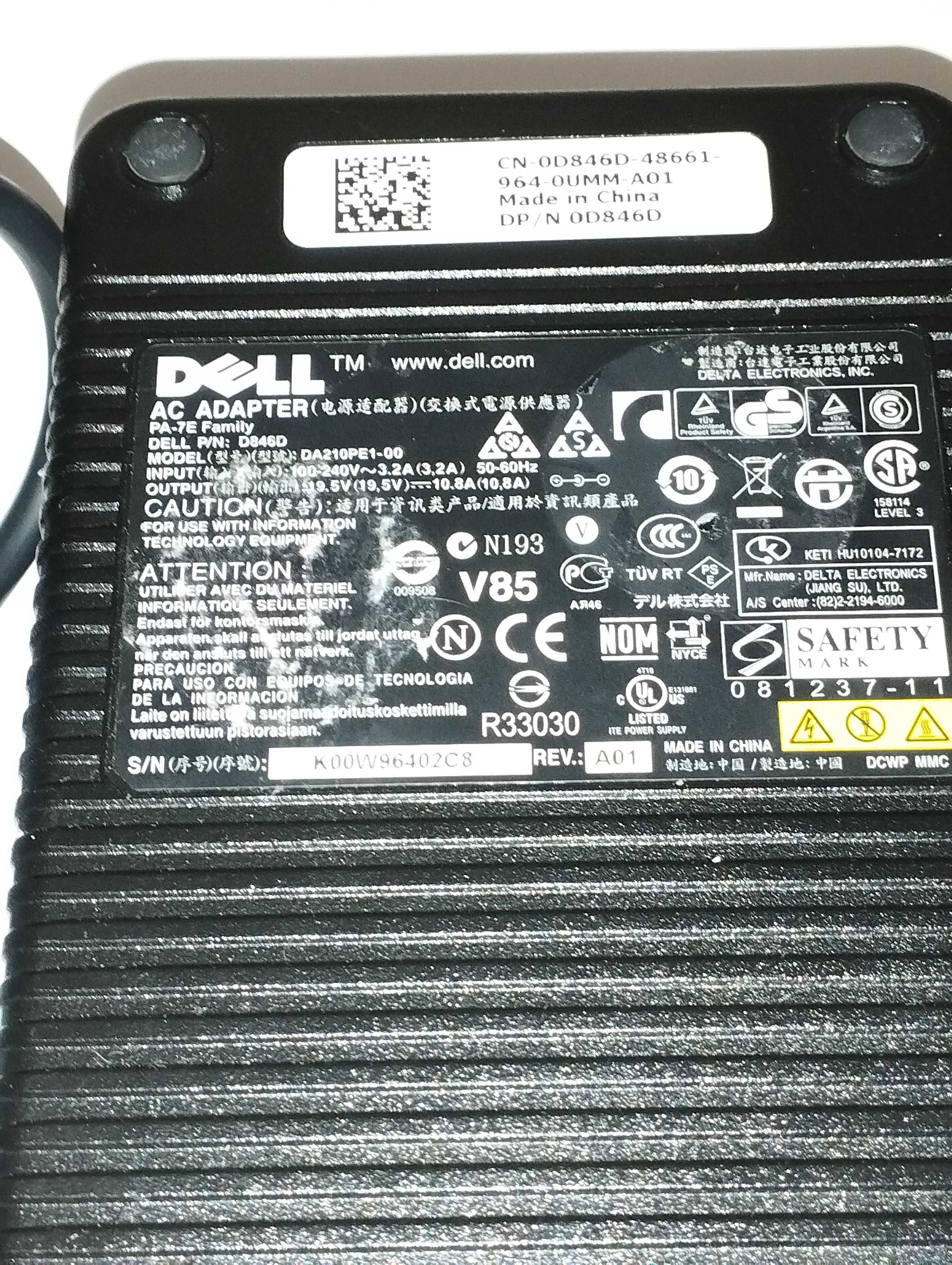 Incarcator laptop original Dell DA210PE1-00