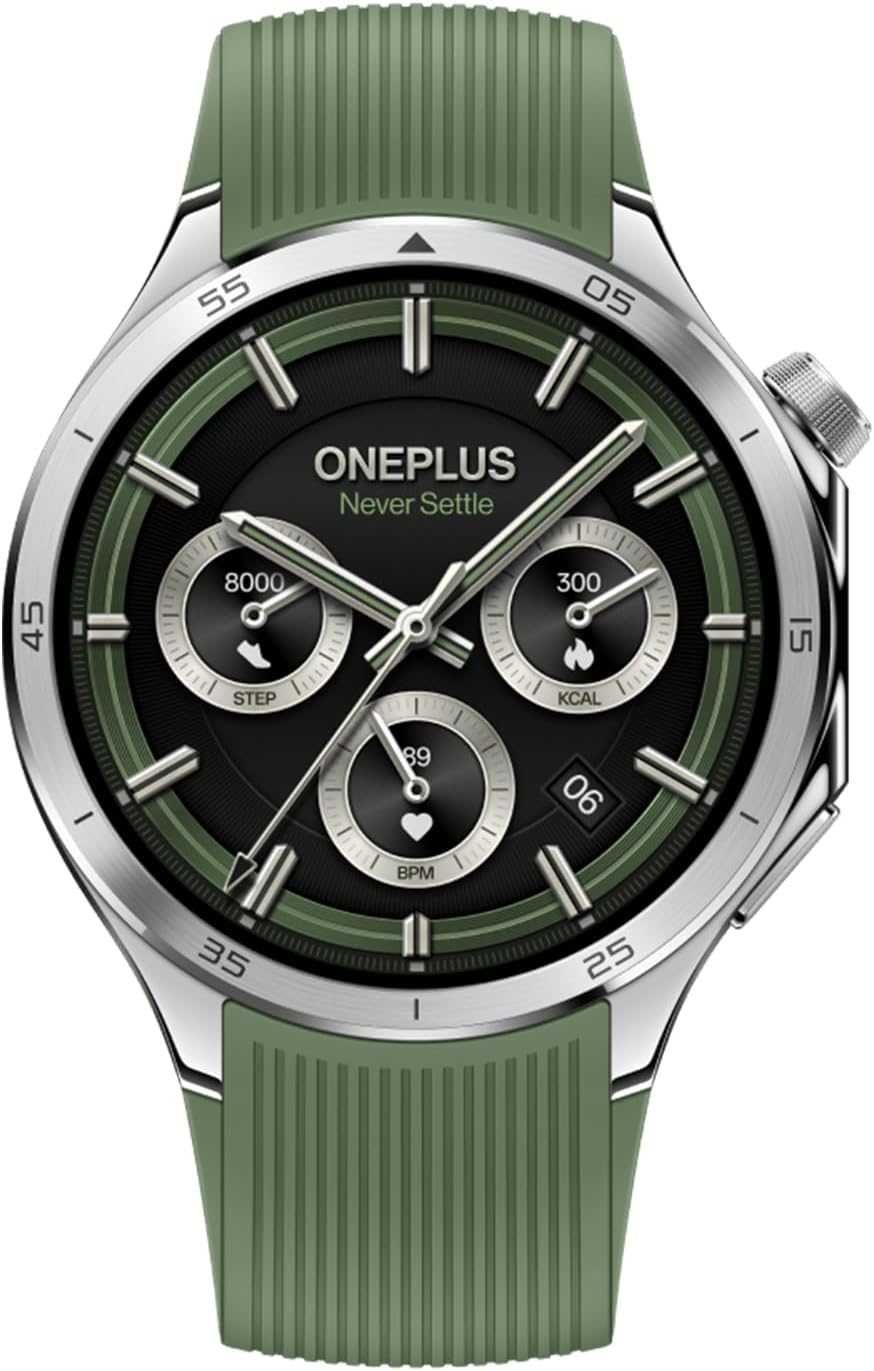Ceas Smartwatch OnePlus Watch 3, 46mm, GPS, NFC,Wi-Fi Emerald Titanium