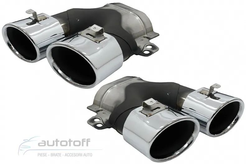 Bara Fata cu Difuzor si ornamente evacuare compatibil cu Mercedes C-Class W205 S205 (2014-2020) C63 Design