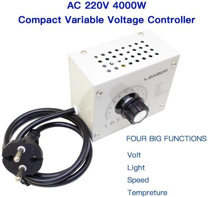 Variator de tensiune reglabil. turatie, luminozitate, 4 KW Nou