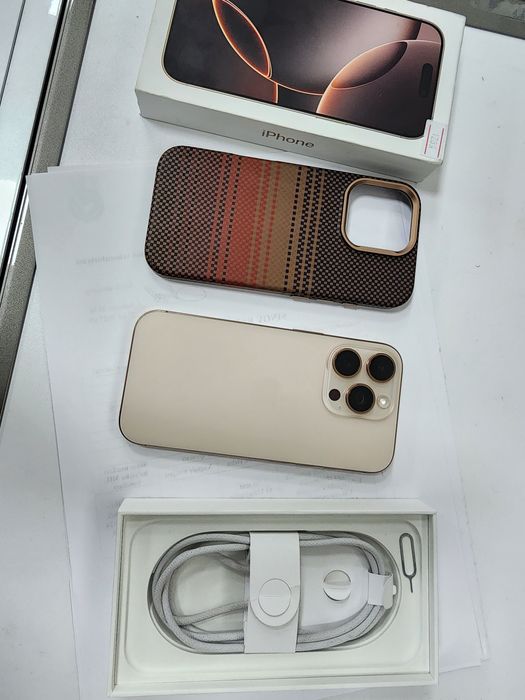 Iphone 16 Pro Tinu Desert 128GB Karobka DK Tinuu 98% Batareka