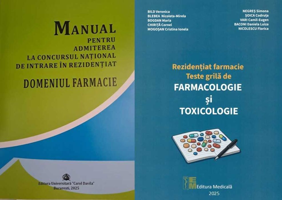 Pachet (manual + grile) admitere Rezidențiat - Farmacie
