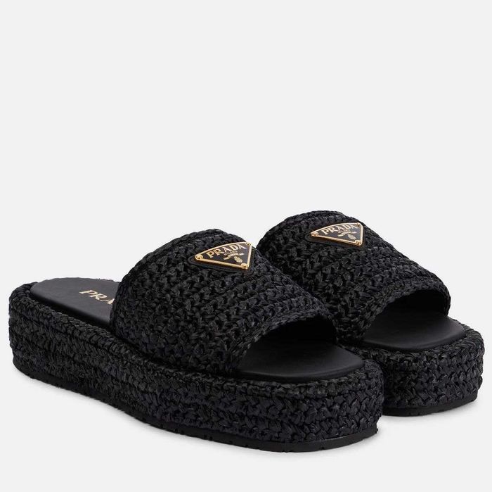 Дамски Чехли PRADA с висока платформа