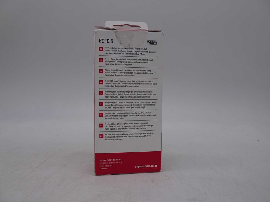 Calculator vitezometru SIGMA BC 10.0 cu fir negru