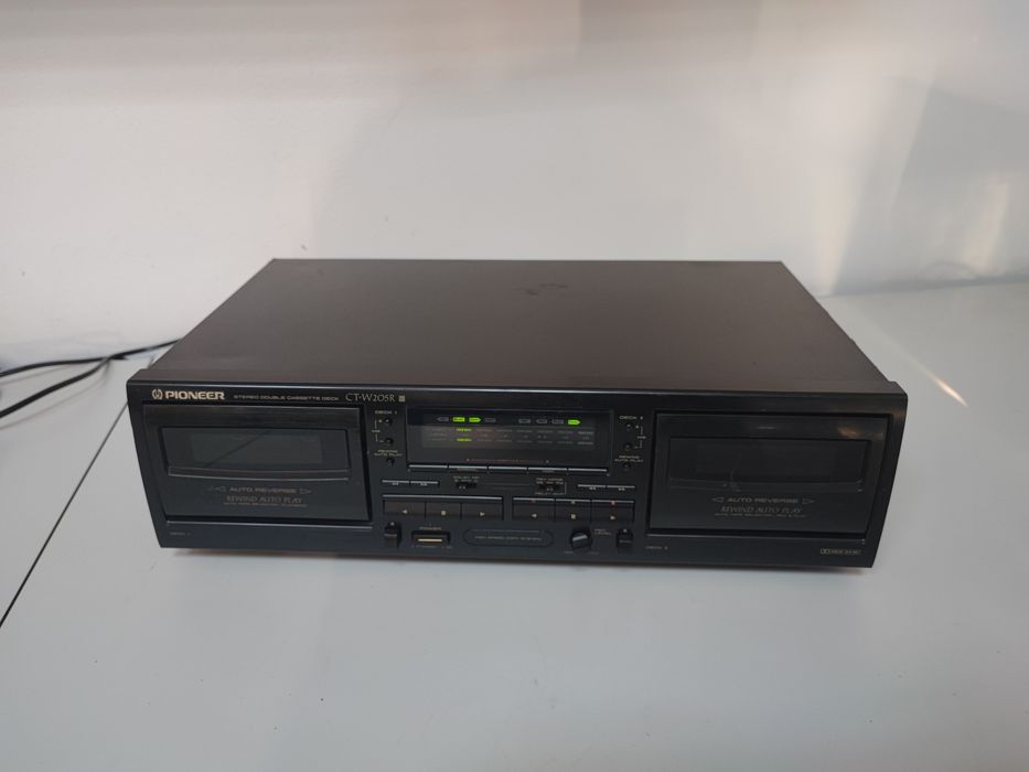 Deck dublu Pioneer CT W205R auto reverse Rec stereo cassette