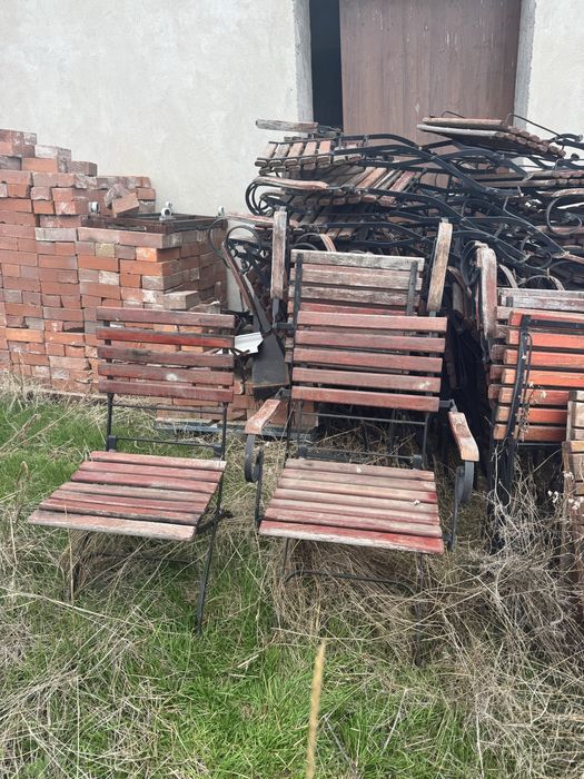Scaune terasa structura din fier