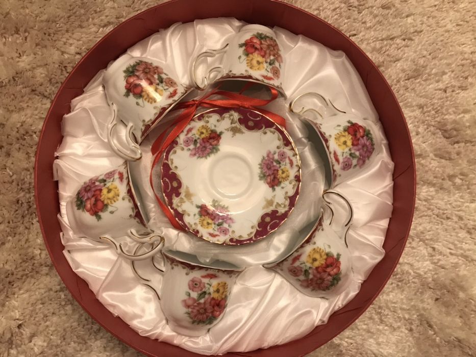Италиански сервиз за кафе Ellegi - 12 части - 6 чаши + 6 чинийки