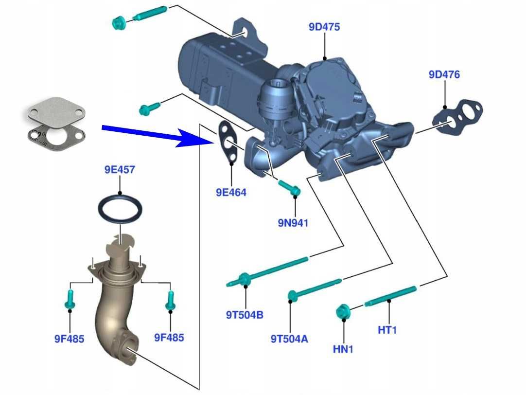 тапи ЕГР Fiat Alfa Ford Peugeot 2.0 jtd 2.0 tdci  Zu_egr_123/40z