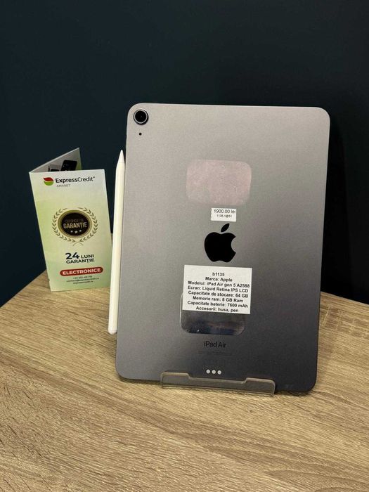 (AG51) Apple iPad Air gen 5 A2588 b1135 - Garantie 2 ani!