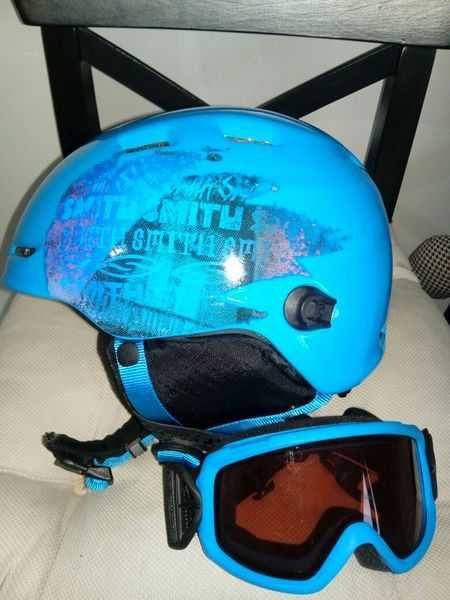 Smith ski snowboard helmet goggle детска ски каска и маска очила 54см.