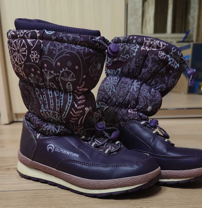 Детские зимние дутики сапожки для девочки