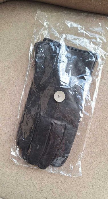 Перчатки Eleganza мужские новые из натуральной кожи. Размер - 9.