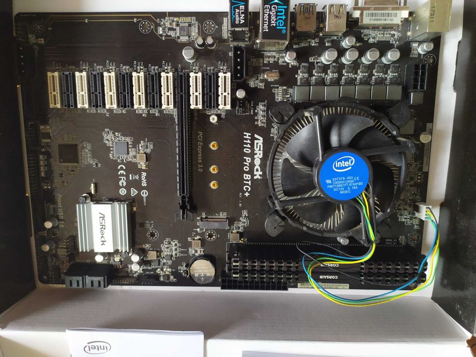 placa baza Asrock H110 pro BTC+, I3 gen 7, 2x4GB DDR4