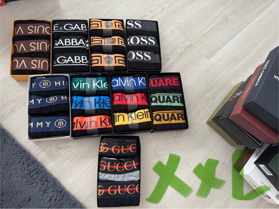 Set 3 boxeri - CK, DG, CD, DSQ, LV, Armani, Nike etc 95% bumbac