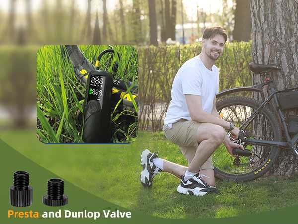 Compresor portabil cu acumulator pentru bicicleta moto auto 150 psi