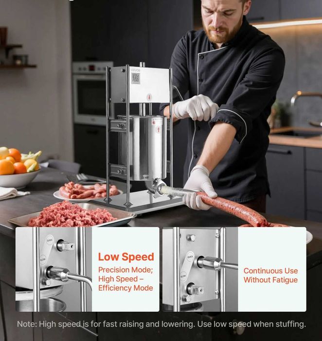 carnatar aparat masina de facut carnati electrica 10 lit action pedala