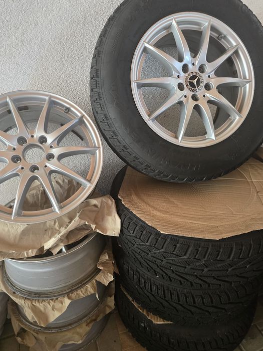Set de 4 jante+anvelope de iarnă Mercedes GLE + valve cu senzori